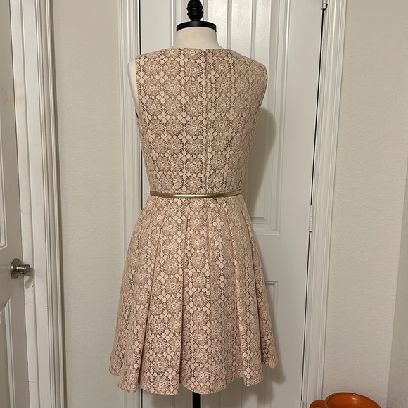 Dusty Peach Lace Dress - Picture 3 of 9